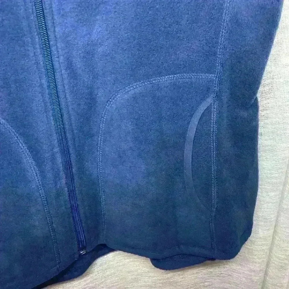 Woolrich Women's 'Andes' Marine Blue Full Zip Fleece Vest Pockets XL Petite - Picture 6 of 14